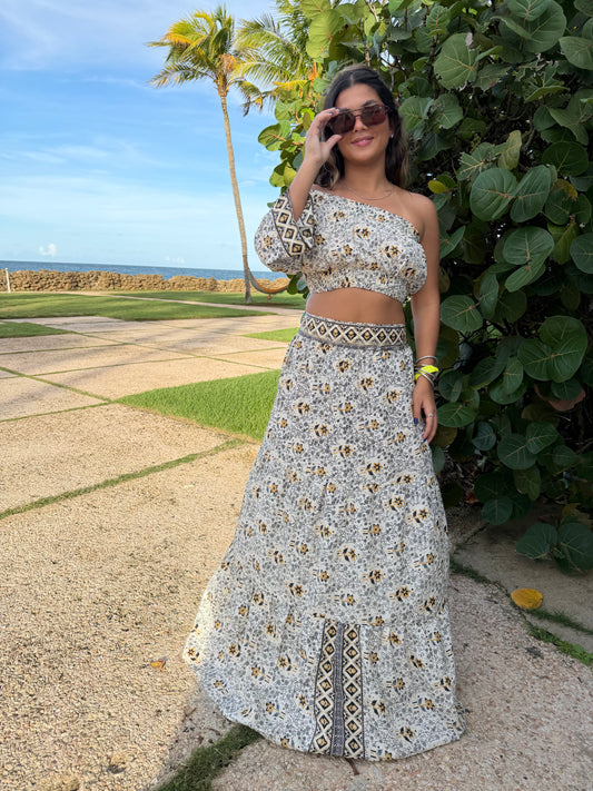 Coastal Goddess Two-Piece Maxi Set