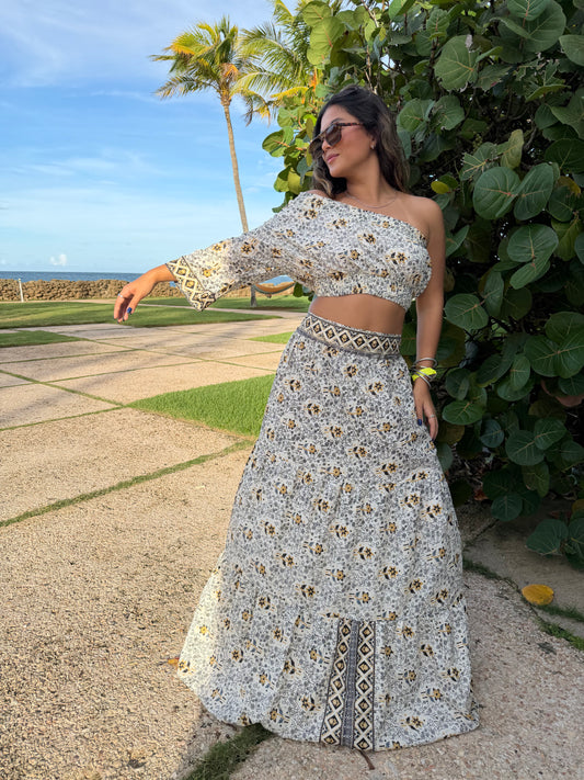 Coastal Goddess Two-Piece Maxi Set