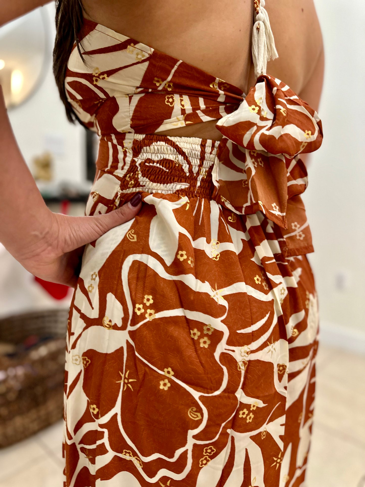 Golden Aura Maxi Dress