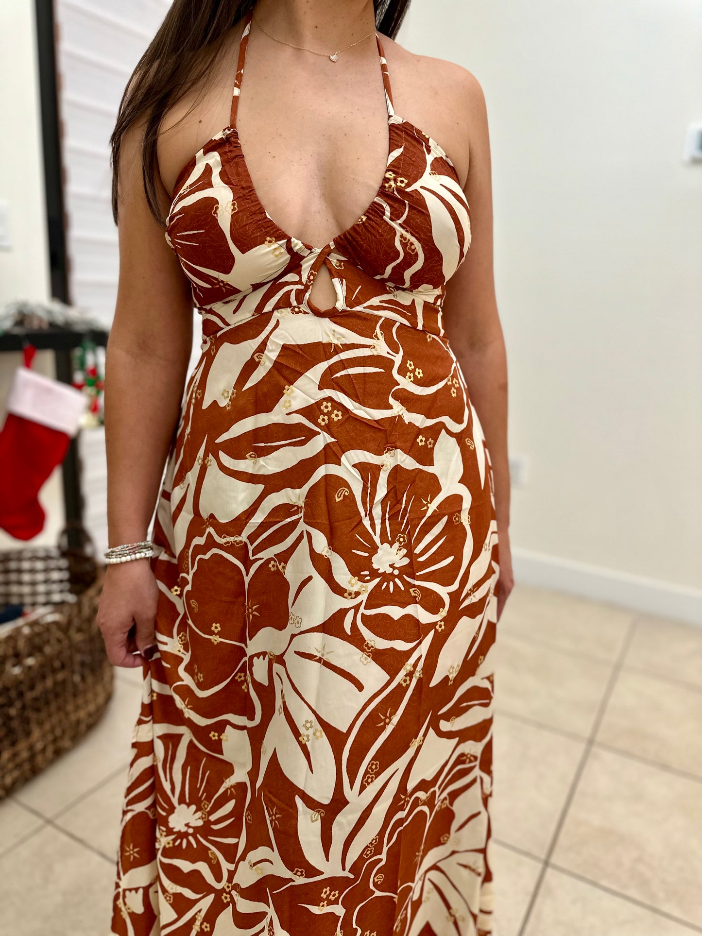 Golden Aura Maxi Dress