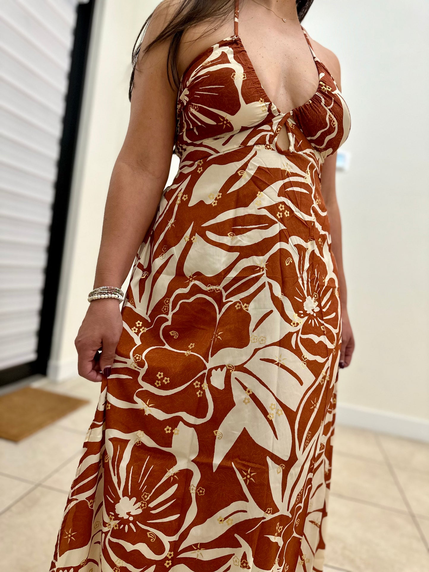 Golden Aura Maxi Dress